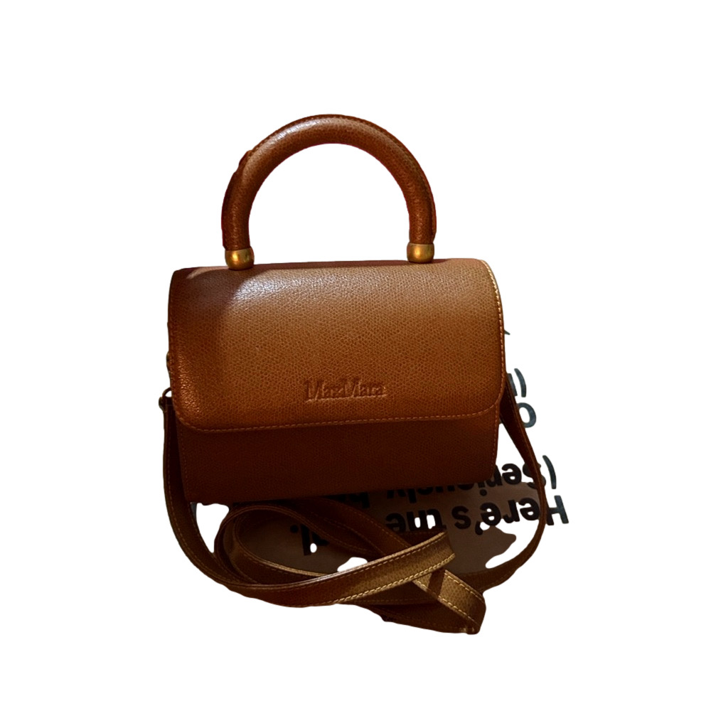 MaxMara Brown Leather Crossbody Bag